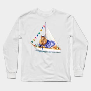 Capybara Handsome Cabin Boy Long Sleeve T-Shirt